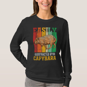 Easily Distracted By Capybara Animal Rodent T-Shirt