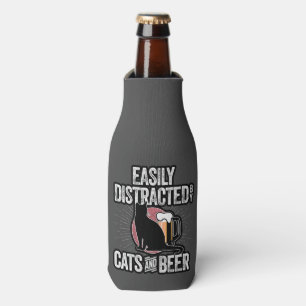 Easily Distracted by Cats and Beer Bottle Cooler