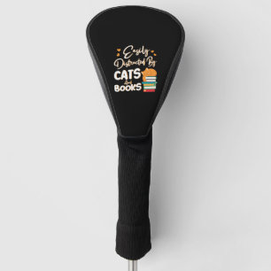 Easily Distracted by Cats and Books Golf Head Cover