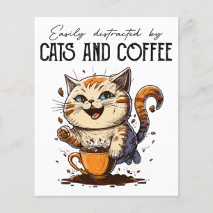 Easily Distracted By Cats And Coffee Cat Lovers Co