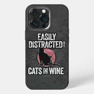 Easily Distracted by Cats and Wine Case-Mate iPhon iPhone 13 Pro Case