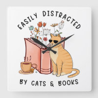 Easily Distracted By Cats & Books