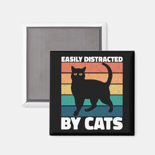 Easily Distracted By Cats Cute Kitten Cat Owner Magnet