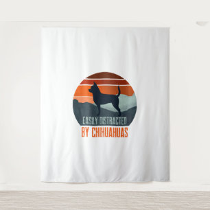 Easily Distracted By Chihuahuas Dog Walking Tapestry
