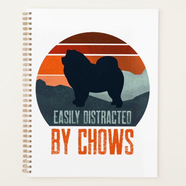Easily Distracted By Chows Dog Walking Planner (Front)