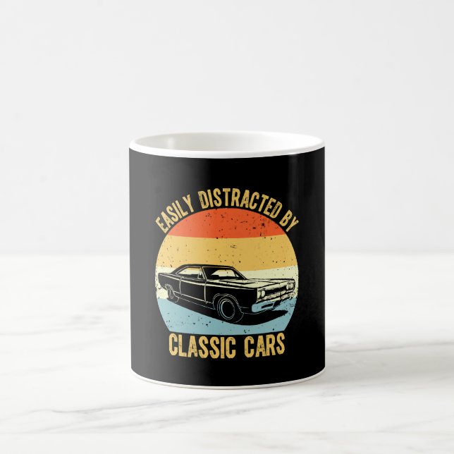 Easily Distracted By Classic Cars Coffee Mug (Center)