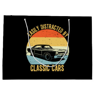 Easily Distracted By Classic Cars Large Gift Bag