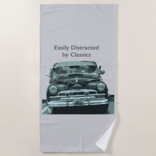 Easily Distracted by Classics Beach Towel