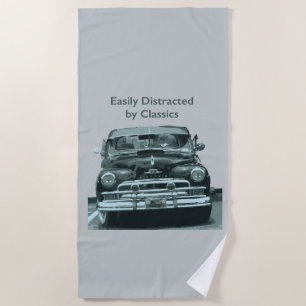 Easily Distracted by Classics Beach Towel