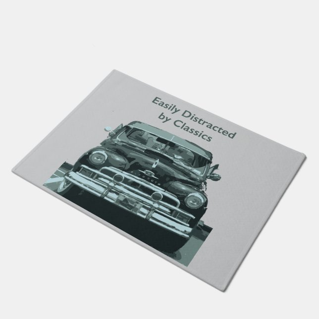 Easily Distracted by Classics Doormat (Angled)