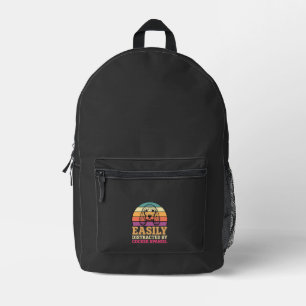 Easily Distracted By Cocker Spaniel Retro Dog Printed Backpack