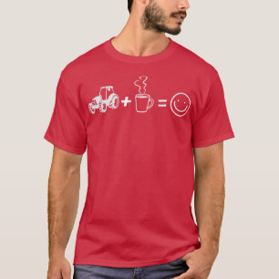 Easily Distracted By Coffee And Tractors Farmer Fa T-Shirt