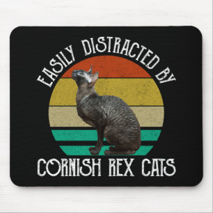 Easily Distracted By Cornish Rex Cats Mouse Mat