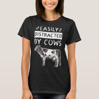 Easily Distracted By Cows Farm Boy Amp Farm Girl T-Shirt