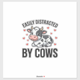 Easily Distracted by Cows Vintage Cow Graphic_1
