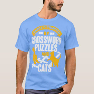 Easily Distracted By Crossword Puzzles And Cats T-Shirt
