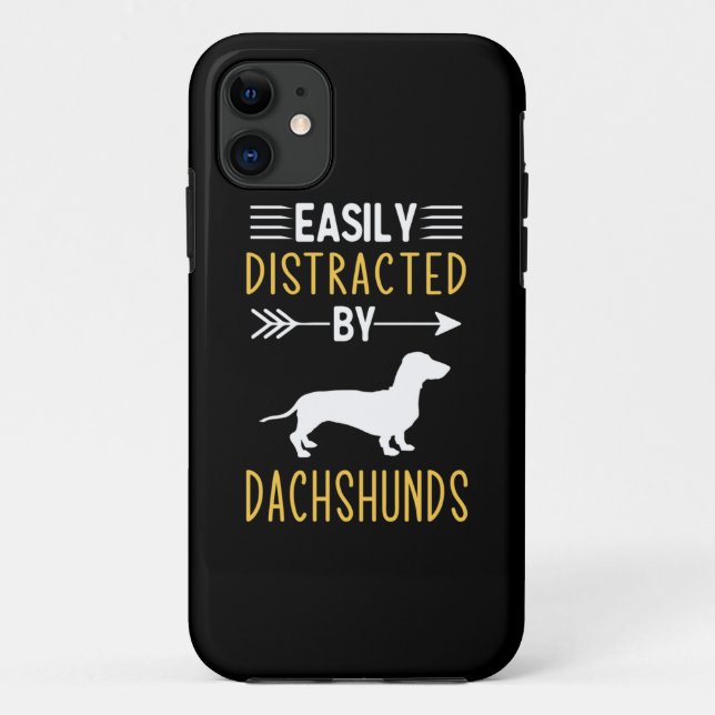 Easily Distracted By Dachshunds Case-Mate iPhone Case (Back)