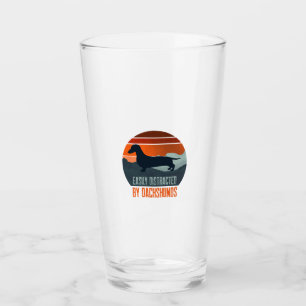 Easily Distracted By Dachshunds Dog Walking Glass