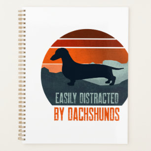 Easily Distracted By Dachshunds Dog Walking Planner