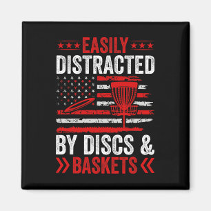 Easily Distracted By Discs And Skets Magnet