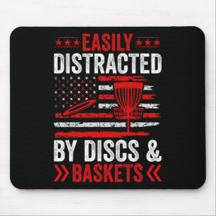 Easily Distracted By Discs And Skets Mouse Mat