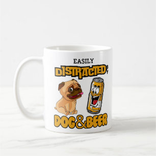 Easily Distracted by Dogs and Beer  Coffee Mug