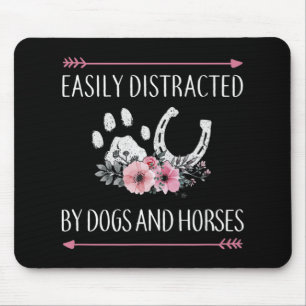 Easily Distracted By Dogs And Horses  Mouse Mat