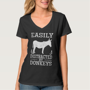 Easily Distracted By Donkeys Cute Quote Vintage T-Shirt