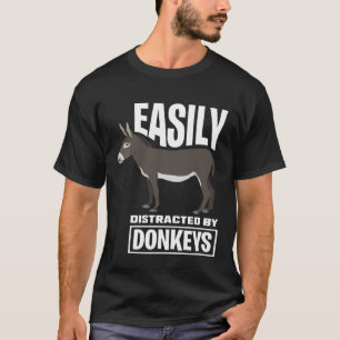 Easily Distracted By Donkeys - Funn Farm Owner Gif T-Shirt
