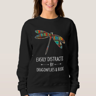 Easily Distracted By Dragonflies Books Swarm Sweatshirt