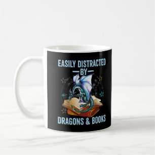 Easily Distracted By Dragons And Books kids men wo Coffee Mug