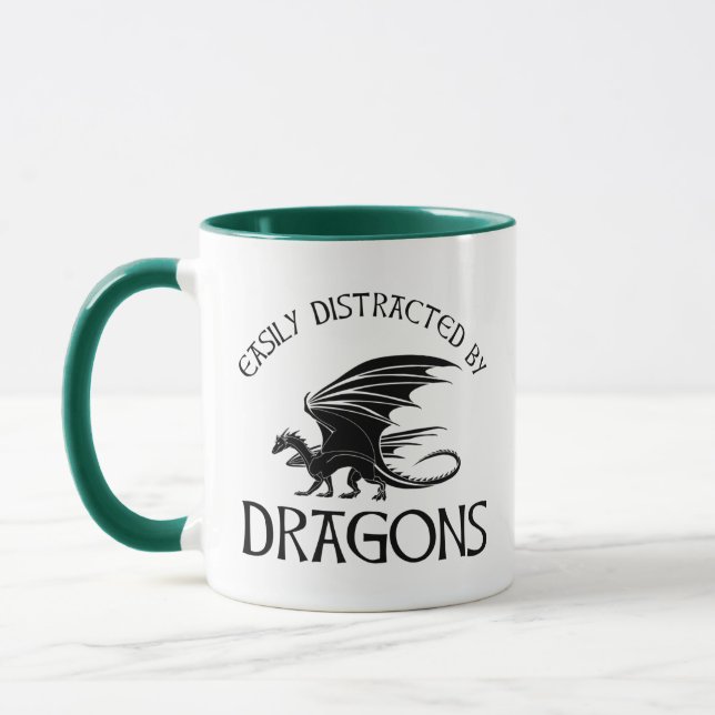 Easily Distracted By Dragons Mug (Left)