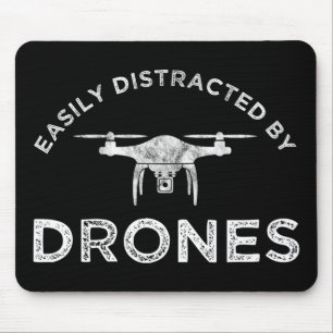 Easily Distracted By Drones Mouse Mat