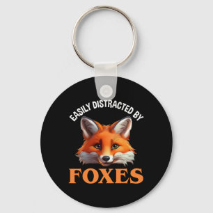 Easily Distracted By Foxes Key Ring