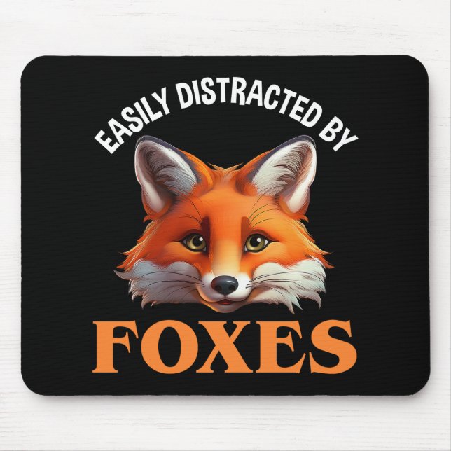 Easily Distracted By Foxes Mouse Mat (Front)