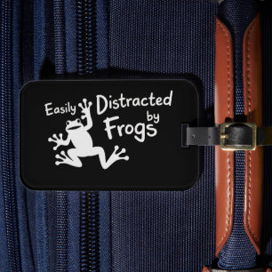 Easily Distracted By Frogs Animal Frogs Mum Animal Luggage Tag