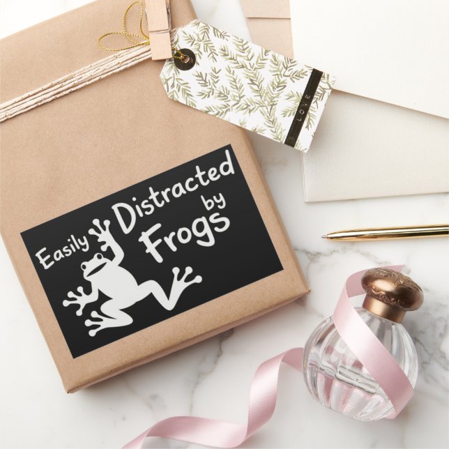 Easily Distracted By Frogs Animal Frogs Mum Animal Rectangular Sticker (Gifting)