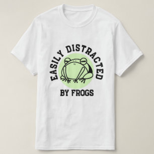 Easily Distracted By Frogs Funny Cute Frog Lover T-Shirt