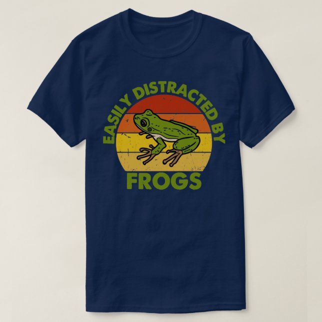 Easily distracted by frogs T-Shirt (Design Front)