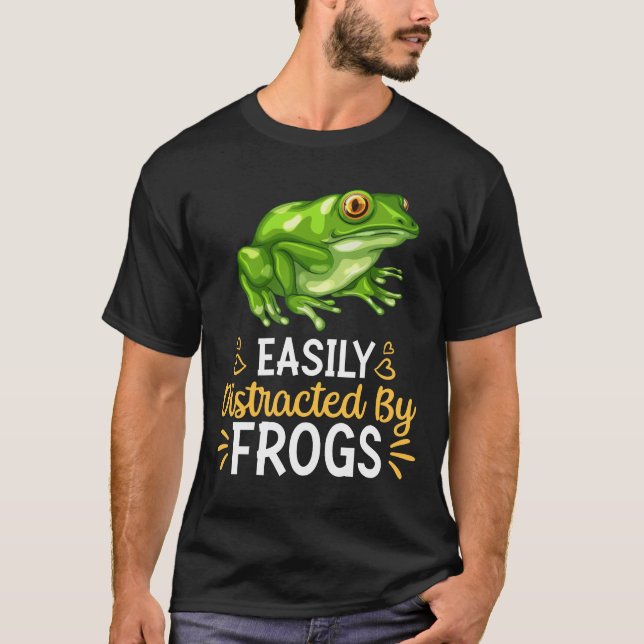 Easily Distracted By Frogs T-Shirt (Front)