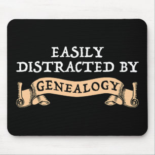 Easily Distracted By Genealogy Mouse Mat
