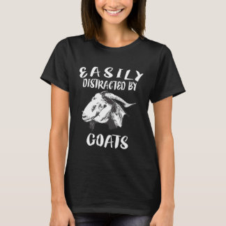Easily Distracted By Goats Animal T-Shirt