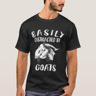 Easily Distracted By Goats Animal T-Shirt