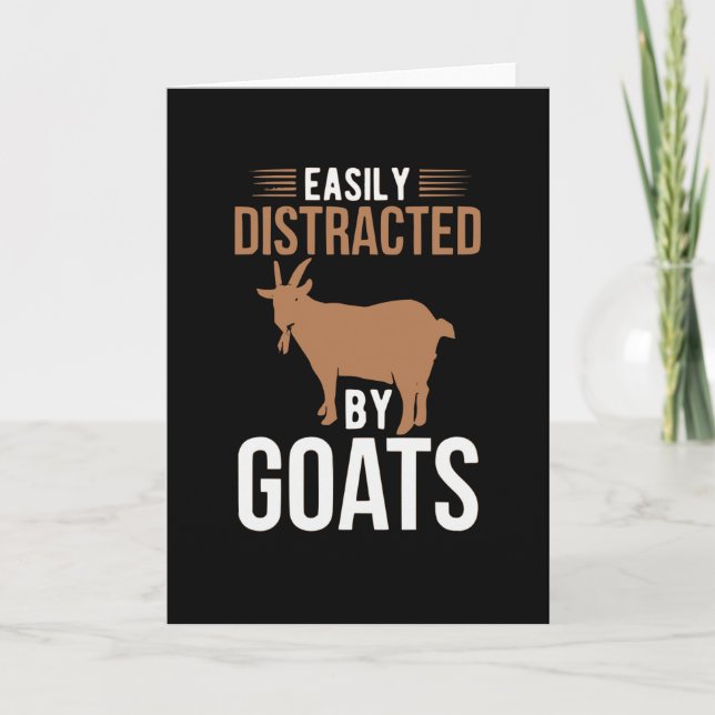 Easily Distracted by Goats Card (Front)