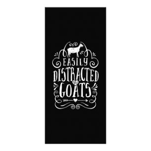 Easily Distracted By Goats Funny Goat Lover Gifts Rack Card