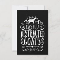 Easily Distracted By Goats Funny Goat Lover Gifts