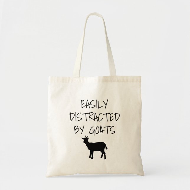 Easily Distracted By Goats Tote Bag (Front)
