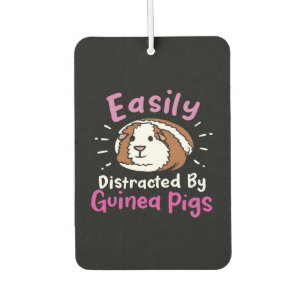 Easily Distracted By Guinea Pigs Cute Pet Lover Car Air Freshener