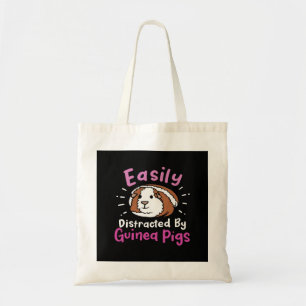 Easily Distracted By Guinea Pigs Cute Pet Lover Tote Bag