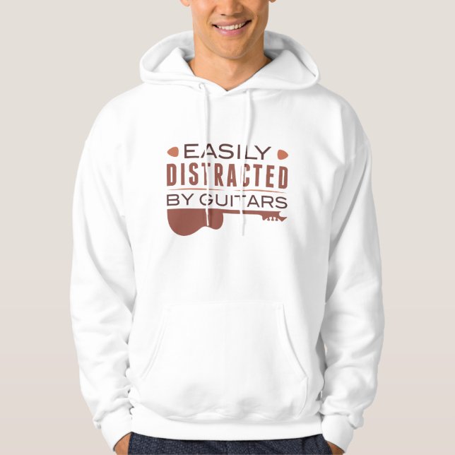 Easily Distracted By Guitars Hoodie (Front)